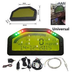 12V Car Dashboard LCD Screen Rally Gauge Dash Race Display Bluetooth Sensor Kit