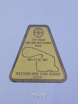 1967 11th Lake Erie NY Race Sports Car Club Of America Dash Emblem Plaque SCCA