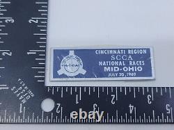 1969 Cincinnati National Race Sports Car Club Of America Dash Emblem Plaque SCCA