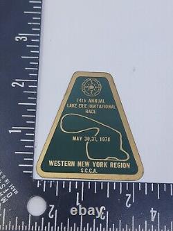 1970 14th Lake Erie NY Race Sports Car Club Of America Dash Emblem Plaque SCCA