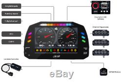 Aim MXS Strada1.2 Car / Motorbike Bike Race Icons TFT Dash Display OBD11 Harness