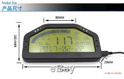 Car Dash Blueteeth OBDII Race Gauge LCD Display Rally Meter RPM Speed Temp Fuel
