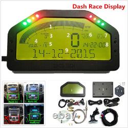 Car Dashboard LCD Screen Rally Gauge Dash Race Display Bluetooth Sensor Full Set