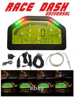 Car Dashboard LCD Screen Rally Gauge Dash Race Display Bluetooth Sensor Full Set