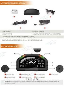 Car Race Dash Dashboard Digital Display Gauge Meter Full Sensor OBDll BT 9-16V