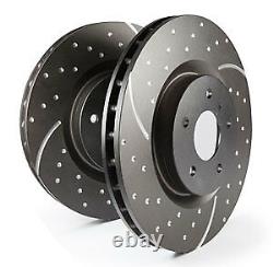 EBC Turbo Grooved Front Vented Brake Discs for Daimler Sovereign 3.2 (90 94)