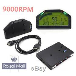 LCD Car Race Dash Gauge Sensor Kit Dashboard 9000rpm Rally Gauge Multi-function&