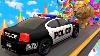 Police Car Breaking Blocks And Painting Street Vehicle With Learn Colors Zorip