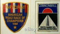RARE Old Car Patch Lot 1968 American Road Race Champions & Cannonball Sea Dash