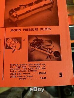 RARE Vintage MOON EQUIPMENT Fuel Pressure Hand Pump SCTA Gasser Race Car