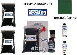 Racing Green Flocking Kit Large Triple Flocked Dash Full Kit Flocking Car