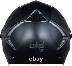 Steelbird Air SBA-2 Dashing Black Full Face Helmet With Rainbow Visor M/L