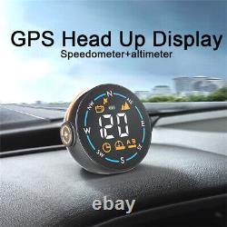 USB Car Dash GPS HUD Speedometer Head-Up Display Speed Alarm MPH KMH Universal