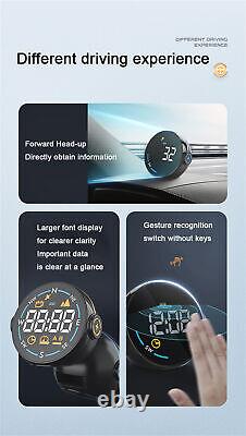 USB Car Dash GPS HUD Speedometer Head-Up Display Speed Alarm MPH KMH Universal