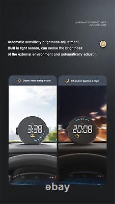 USB Car Dash GPS HUD Speedometer Head-Up Display Speed Alarm MPH KMH Universal