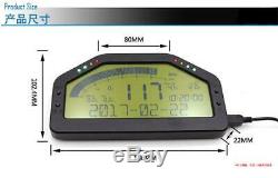 Universal Car Dash Race OBD2 Bluetooth Dashboard LCD Digital Gauge to 7000RPM &
