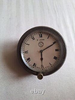 Vintage JAEGER Paris 8 Day Jours Car Dash Board Clock