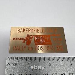 Vintage Racing Dash Plaque Orange County Sport Car Club OCSCC California 1968