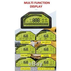 12v Universal Multifonctions Voiture De Course Dash Dashboard LCD Rallye Gau O6h4