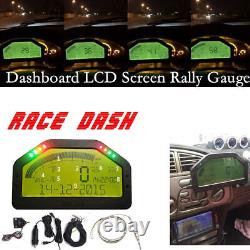 Affichage du tableau de bord de la course de tableau de bord de voiture Bluetooth Full Sensor Kit Écran LCD Rally Gauge