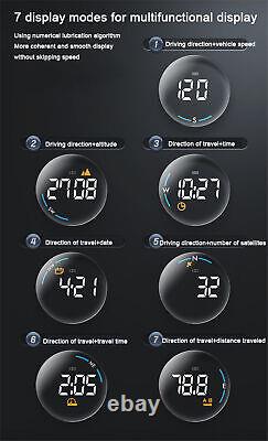 Affichage tête haute de compteur de vitesse GPS pour voiture USB KMH MPH universel