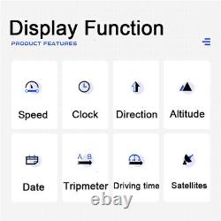 Affichage tête haute de compteur de vitesse GPS pour voiture USB KMH MPH universel