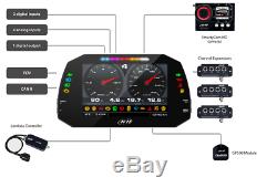 But Mxg Strada 1.2 Icônes Route Car Racing 7 Tft Dash Dash Display Obdii Harnais