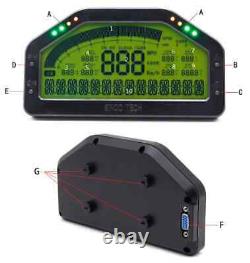 Car Race Dash Display Bluetooth Full Sensor Dashboard Supports D'installation LCD