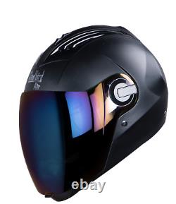 Casque intégral Steelbird Air SBA-2 Dashing Black avec visière arc-en-ciel en taille M/L