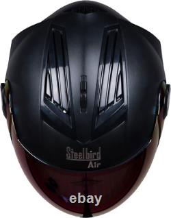 Casque intégral Steelbird Air SBA-2 Dashing Black avec visière argentée M/L