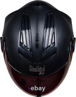 Casque intégral Steelbird Air SBA-2 Dashing Black avec visière argentée en taille M/L