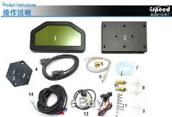 Course Dash Voiture Jauge D'affichage Sensor Kit Dashboard Écran LCD 9000rpm Gauge Rallye