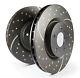 Ebc Turbo Grooved Front Vented Brake Discs Dodge (états-unis) Nitro 2.8 Td (2007 12)