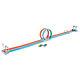 Ensemble De Pistes De Course Hot Wheels Double Loop Dash Track & 2 Voitures Jouets En Fonte Amusantes.