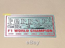 Ferrari F1 Champion Plate Dash Insigne D'emblème De Enzo F430 360 355 599 456 Italia 2