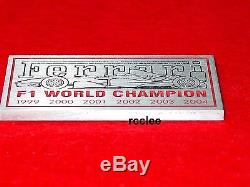 Ferrari F1 Champion Plate Dash Insigne D'emblème De Enzo F430 360 355 599 456 Italia Tck