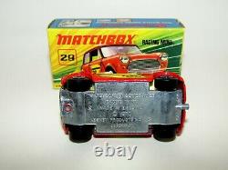 Matchbox Superfast No 29 Racing Mini Très Rare Dot-dash Wheels Vnmib
