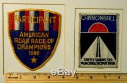 Rare Old Car Patch Lot 1968 Race American Road Sea Champions & Cannonball Dash