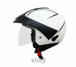 Sb-33 Arm Reflective Dashing White & Peak Clear Visor Open Face M Taille 580mm